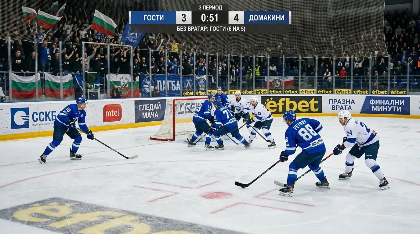 Аутсайдер дърпа вратаря си за празна врата в края на мач от NHL при пъклайн